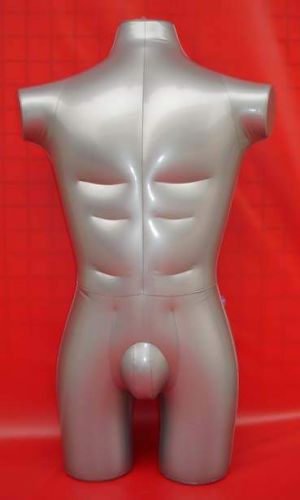 New Male 3/4 Body Inflatable Torso Mannequin Dummy Model Uniform Fashion Display