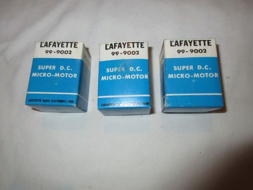 Lafayette ,  Super D.C.,  Micro Motor , 99-9002 , Lot of 3