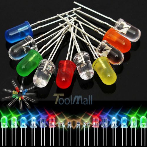 150pcs 3mm 5mm led light emitting diode white blue red green yellow assorted diy for sale