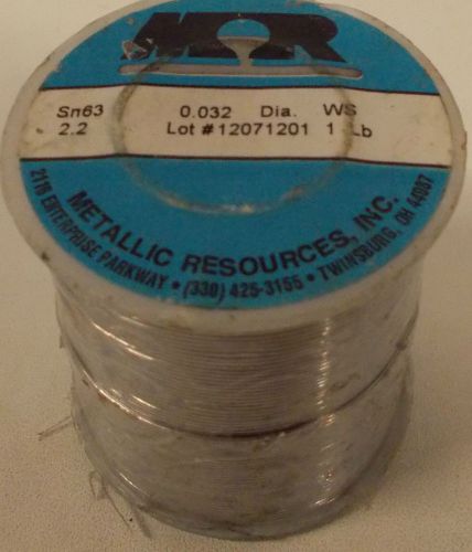 Lot of 2  Mor Wire Sn63 2.2 12071201 0.032 Dia 1lb