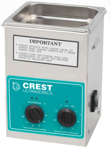 Crest 0.5 gallon heated ultrasonic cleaner w/timer cp200ht for sale
