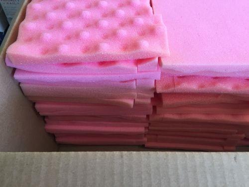 Large Box of Pink Packing foam Squares 8&#034; x 10&#034; pieces - Lot