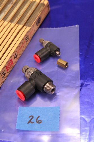 Lot of Two Mini  Air Valves with Push-on End