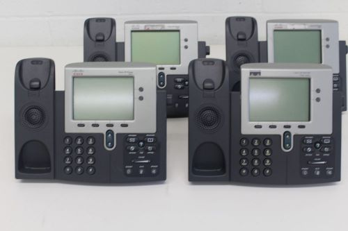 (Lot of 4) Cisco Unified IP VoIP CP7941-G Desktop Phones w/ Stand  for Parts