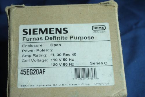 New siemens furnas definite purpose 2 pole 45eg20af for sale