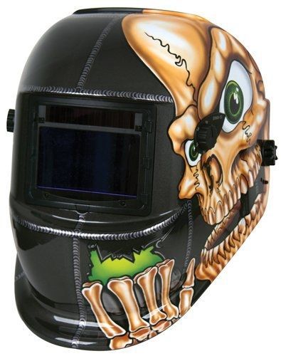 Nesco tools 4653 &#039;skull graphics&#039; auto darkening solar powered welding helmet for sale