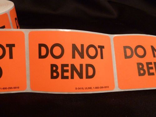 Do Not Bend labels - 2&#034;x3&#034; great for mailing pictures. (20 labels) American!