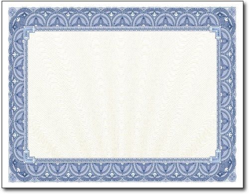 Great Papers! 28lb Blue Border Certificates - 100 Certificates