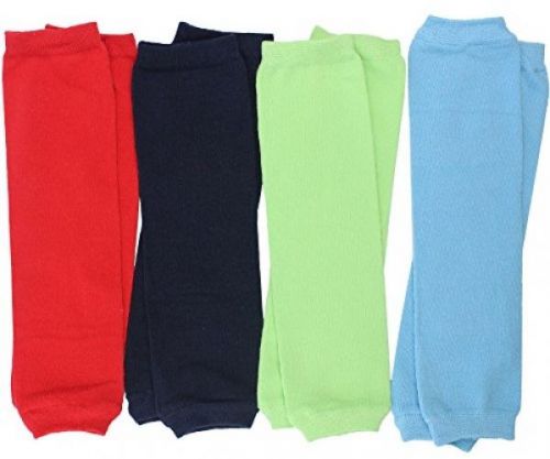 JuDanzy 4-pack Baby and Toddler Boys Solid Colors Leg Warmers