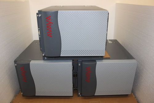 LOT of 3 AVAYA G650 MEDIA GATEWAY WITH CARDS, POWER SUPPLIES