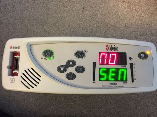 Masimo SET Rainbow Pulse Oximeter Rad 8 with Power Cable and Battery Radical Ox