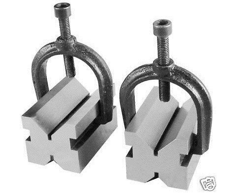 2-1/2x1-3/4x2-3/4 inch v-block &amp; clamp 2 pair set for sale