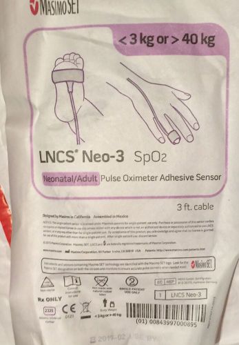 Masimo Set Of TenLNCS Neo Neonatal/Adult Pulse Ox SpO2 Sensors (10 Sensors)