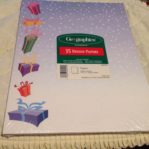 Geographical Design Papers Presents Holidays New In Package 24/60 8 1/2 X 11