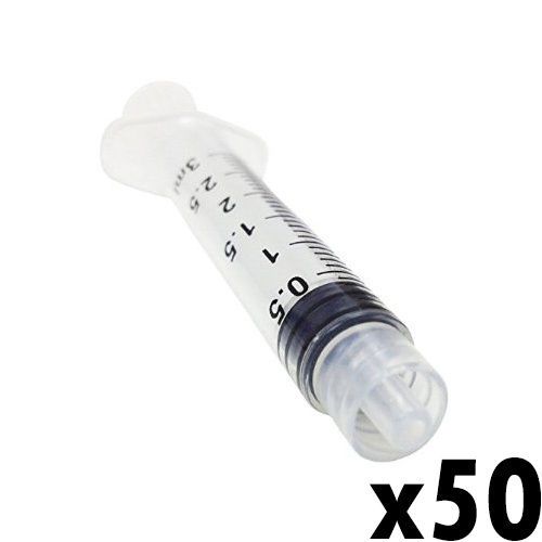 Box of 2.5cc/3ml Sterile Luer Lock Tip Syringe Only No Needle Latex Free 50pcs