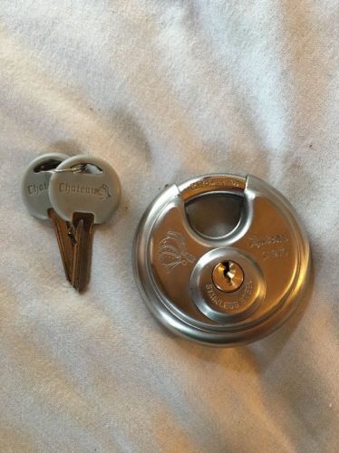 Chateau C970 Stainless Steel Round Padlock for storage unit.