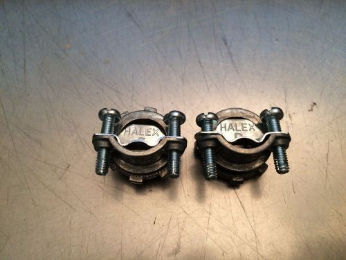 Halex - set of two .3/8in. zinc clamp combination connector #20570 for sale