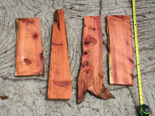 Hawaiian grown bermuda cedar live edge amazingly aromatic 4@16-24&#034;x1-6x1&#034; for sale