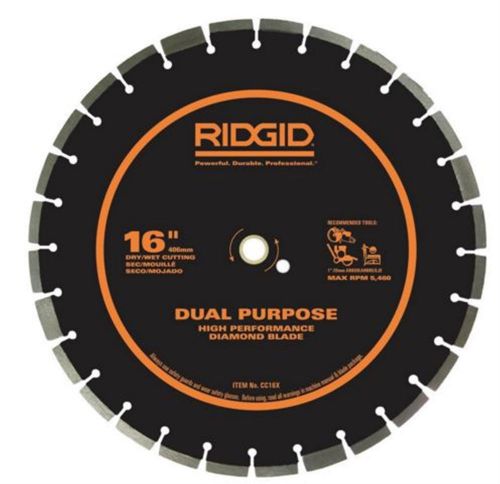 Ridgid 16 in. dual-purpose walk-behind saw diamond blade power work hand tool for sale