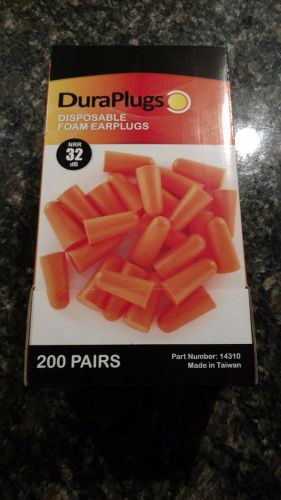 200 pairs duraplugs disposable foam earplugs nrr32 db for sale
