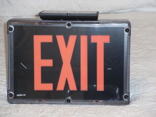Emergi-lite exit sign nema 4 led, wet locations, vandal resistant, svx series for sale