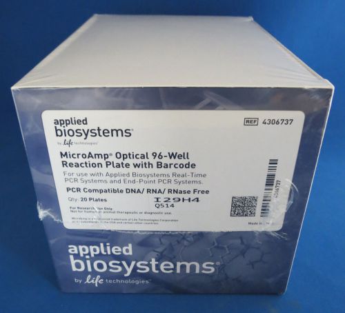 Qty 20 MicroAmp Optical 96-Well Reaction Plate w/ Barcode 4306737