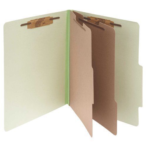 ACCO Classification Folders with Fasteners, Pressboard, 6-Part, Letter Size, 10