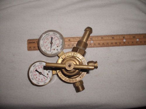 Vintage victor brass pressure compressed gas regulator sr 250 d-2 gauges for sale