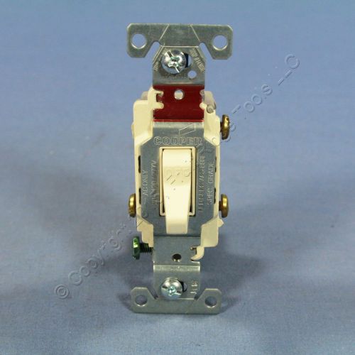 Cooper Light Almond COMMERCIAL DOUBLE POLE Toggle Light Switch 20A Bulk CS220LA