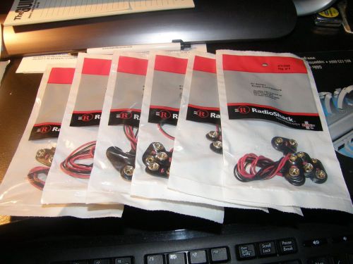 Lot of 6 Packages Radio Shack 9V Battery Snap Connectors (New!) 270-0325!