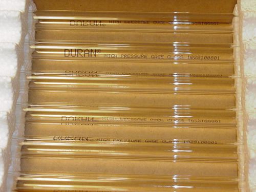 SIX Pcs Duran High Pressure Gage Glass 5/8 Inch OD X 10 Inch Length 1028100801