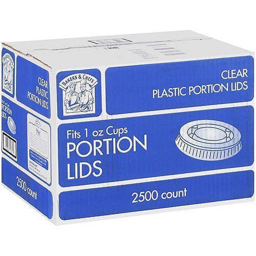 Bakers &amp; Chefs 1oz Portion Cup Lids 2500 Count (WR)