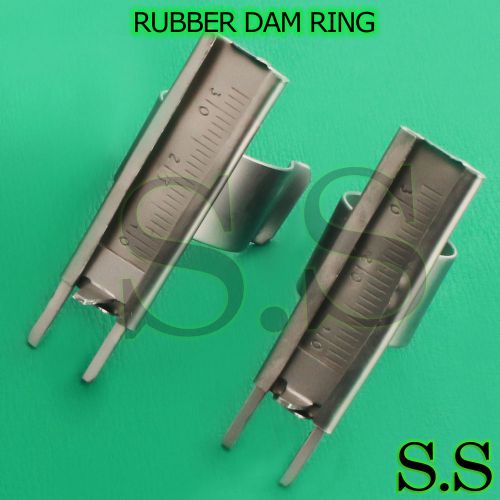 5 ENDODONTIC RUBBER DAM RING WITH SCALE DENTAL INSTRUME