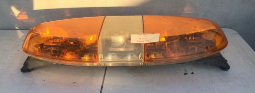 federal signal vista hologen led light bar 44&#034; new amber domes tested working