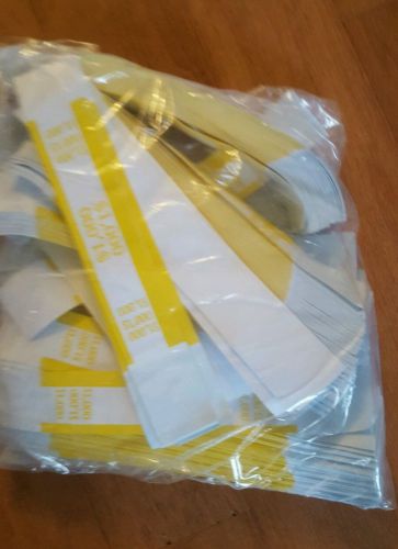 1000 Self-Adhesive Yellow Currency Bills Bands Straps