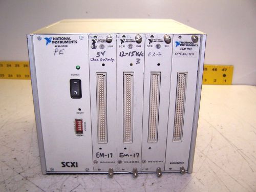 NATIONAL INSTRUMENTS SCXI-1000 4 SLOT CHASSIS W/SCXI-1181 BREADBOARD OPTO32-128