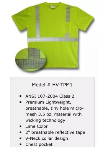 3-ANSI 107-2004 Class 2 Shirt. Breathable Tape. Air Flows Through ( Lot Of 3 )