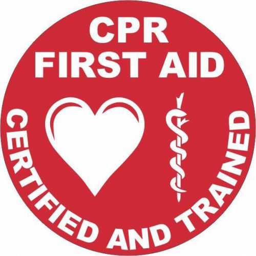 CPR FIRST AID CERTIFIED &amp; TRAINED 2&#034; Hard Hat Sticker Safety Decal FREE SHIPPING