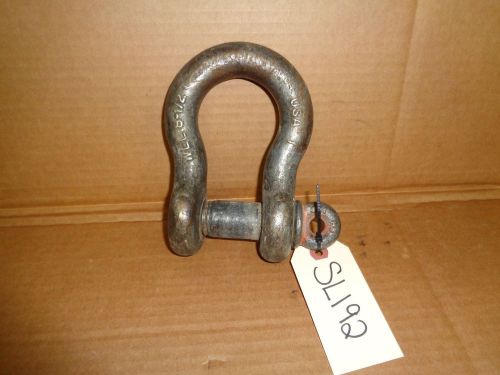 Columbus mckinnon 8 1/2 ton clevis screw pin 1&#034;  anchor shackle  ~ usa ~ sl192 for sale