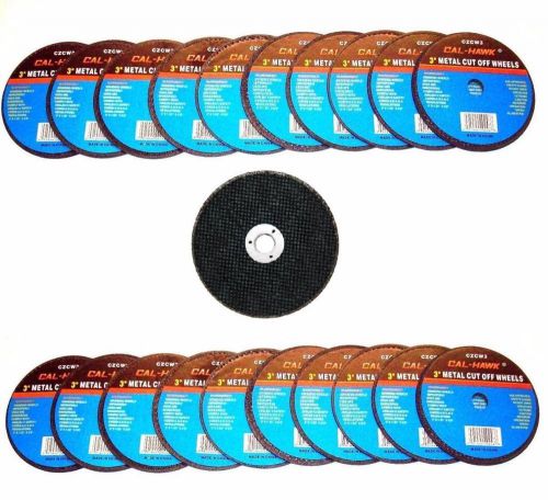20 PC 3&#034; Cut Off Wheel Metal Cutting Disc Grinders 1/32&#034; Thickness 3/8&#034; Arbor