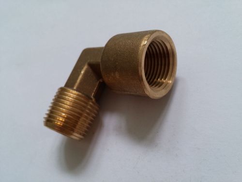Brass street elbow fitting 3/8&#034; npt (male x female) pipe  connector adapter for sale