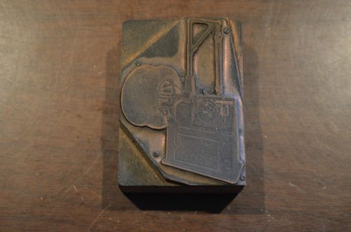 Vintage Letterpress Van Norman Tire Balancer Wood Cut Printing Block