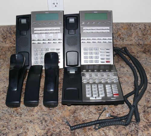 Lot of 3 NEC DSX 22B Display Office Phones / Handsets Black DX7NA-22BTXH 1090020
