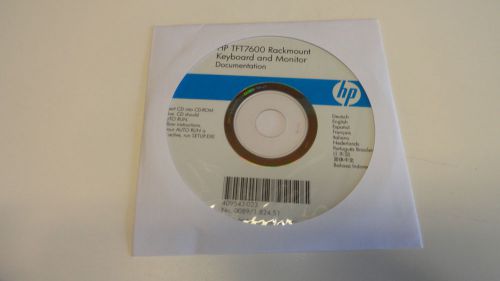 CC9: HP TFT7600 RACKMOUNT KEYBOARD AND MONITOR Documentation CD