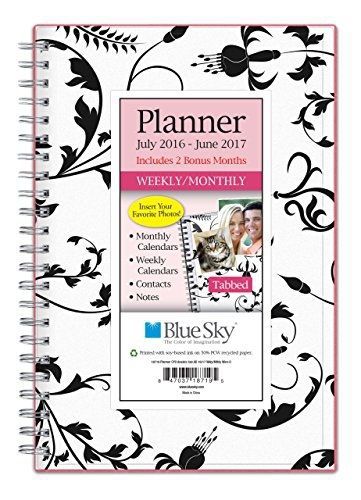 Blue Sky 2016-2017 Academic Year Weekly &amp; Monthly Planner, Wire-O Binding, 5&#034; x