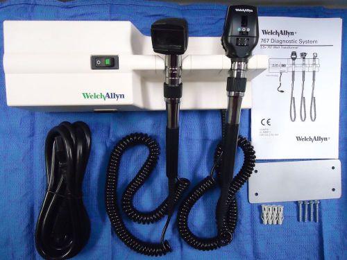 Welch allyn 767 transformer- otoscope &amp; ophthalmoscope- very good used condition for sale