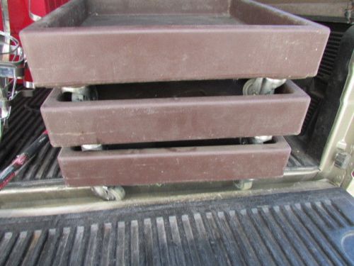 LOT OF 3 USED CAMBRO CD2020 COMMERCIAL CARRIER/CART/CADDY NSF