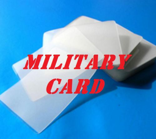 Military card 25 pk laminating laminator pouches sheets 10 mil 2-5/8 x 3-7/8 for sale