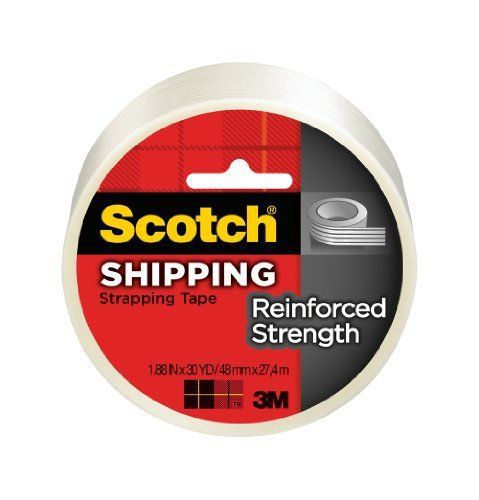 Scotch reinforced strength shipping strapping tape, 1.88-inch x 30-yards, 6-pack for sale