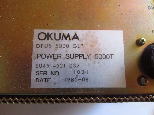 OKUMA OPUS 5000 GLP POWER SUPPLY